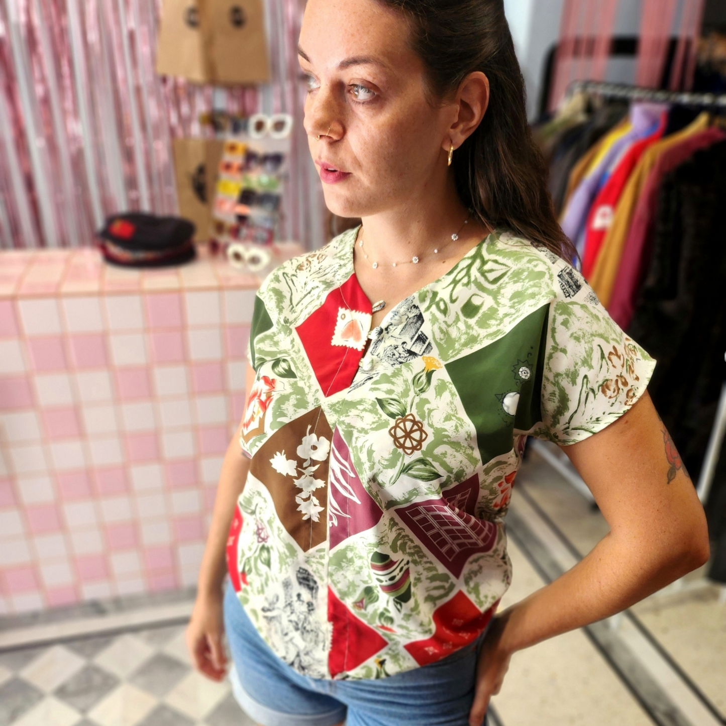 Patterned Vintage Top