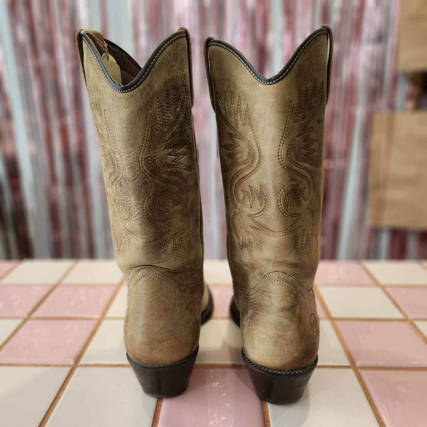 Mens Leather Cowboy Boots
