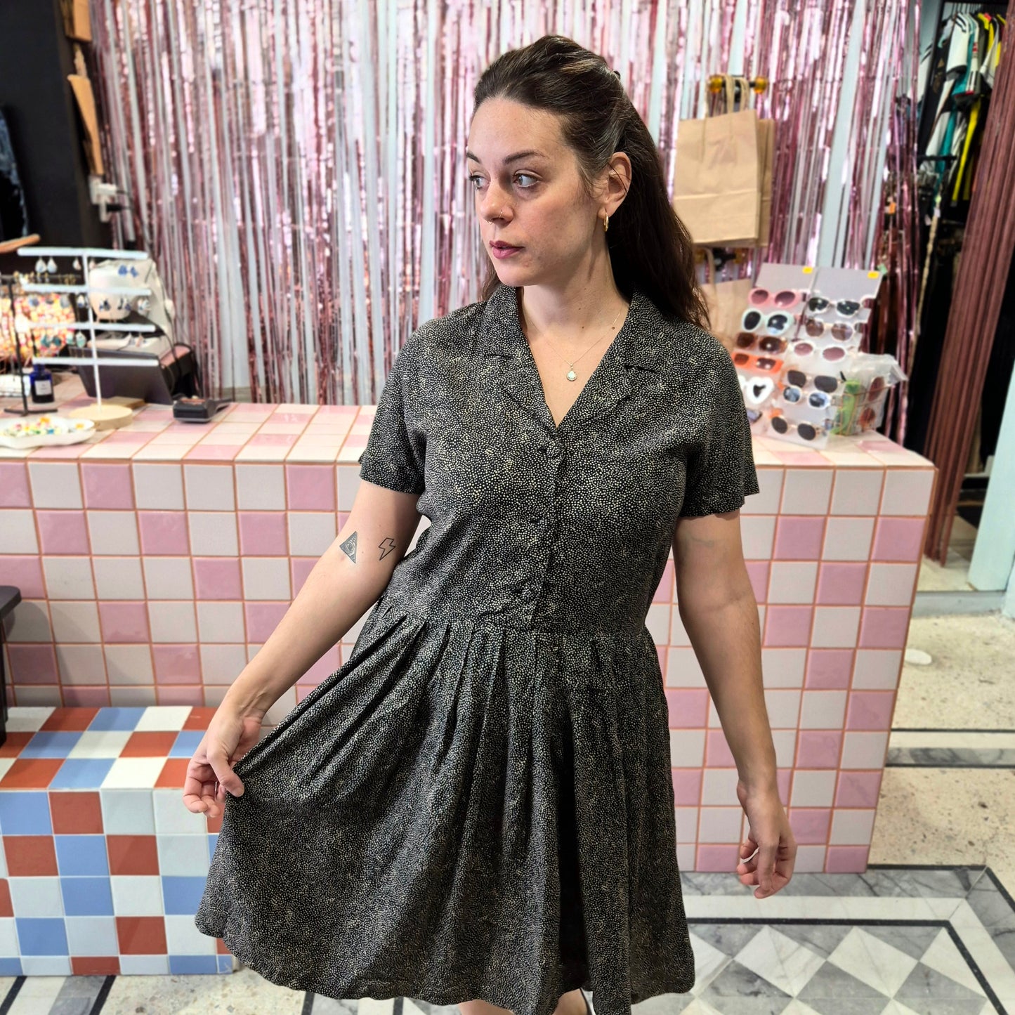 Polka Comfy Vintage Dress