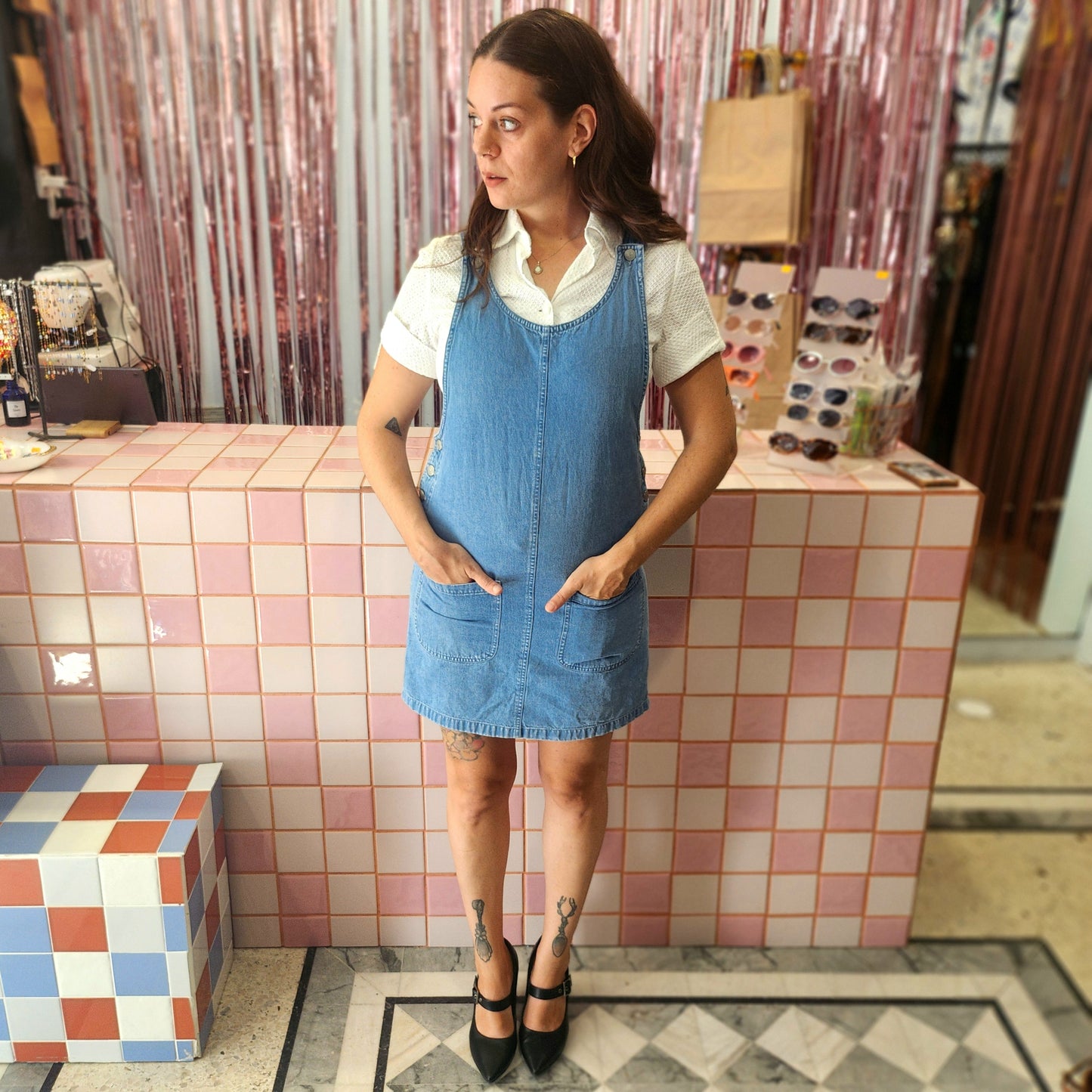 Overalls Mini Dress