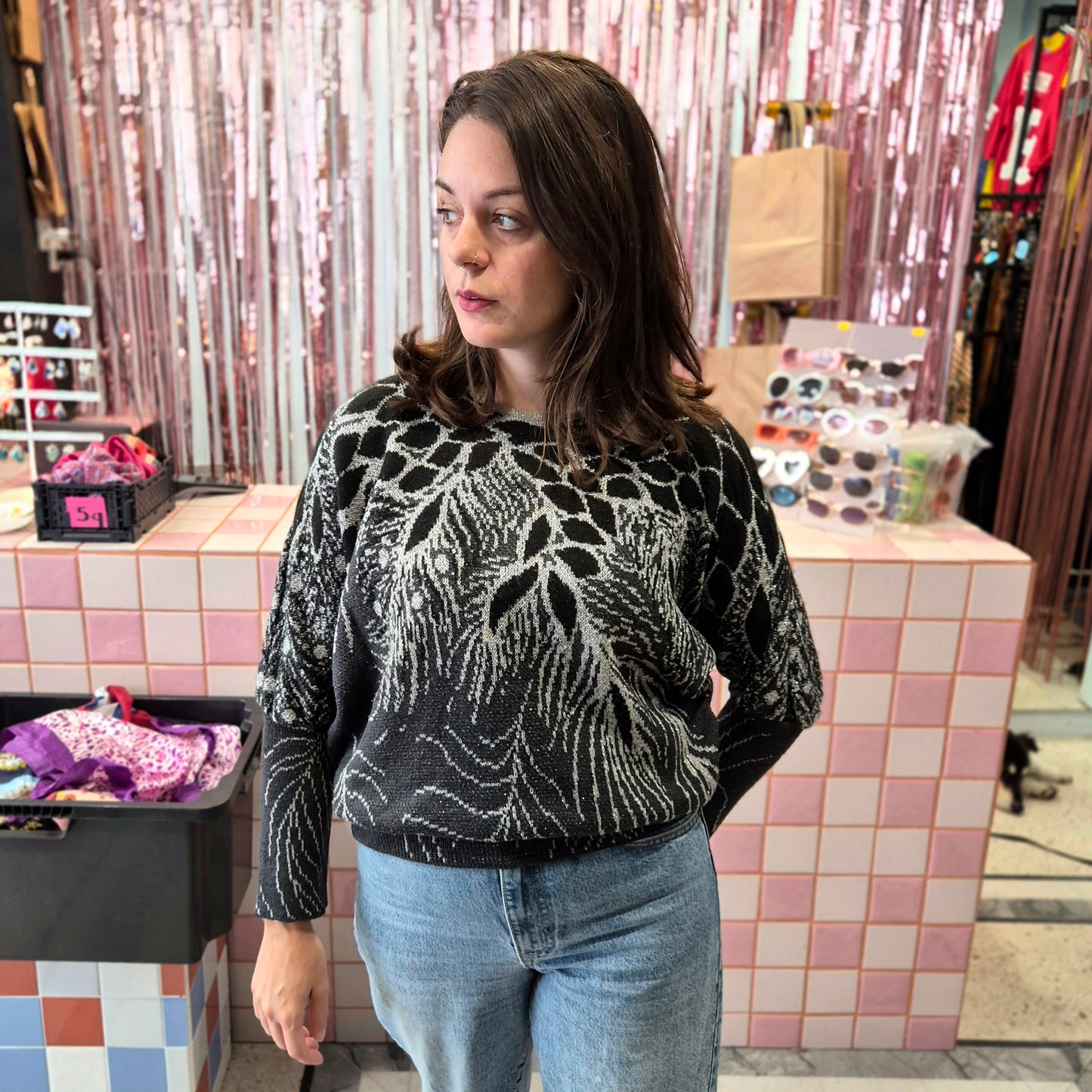 Knitted Top with Silver Details