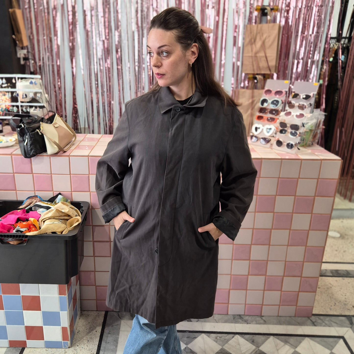 Soft Black Trench Coat
