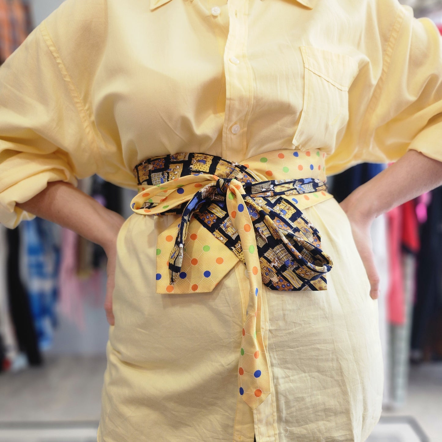 Reworked Tie Belt yellow