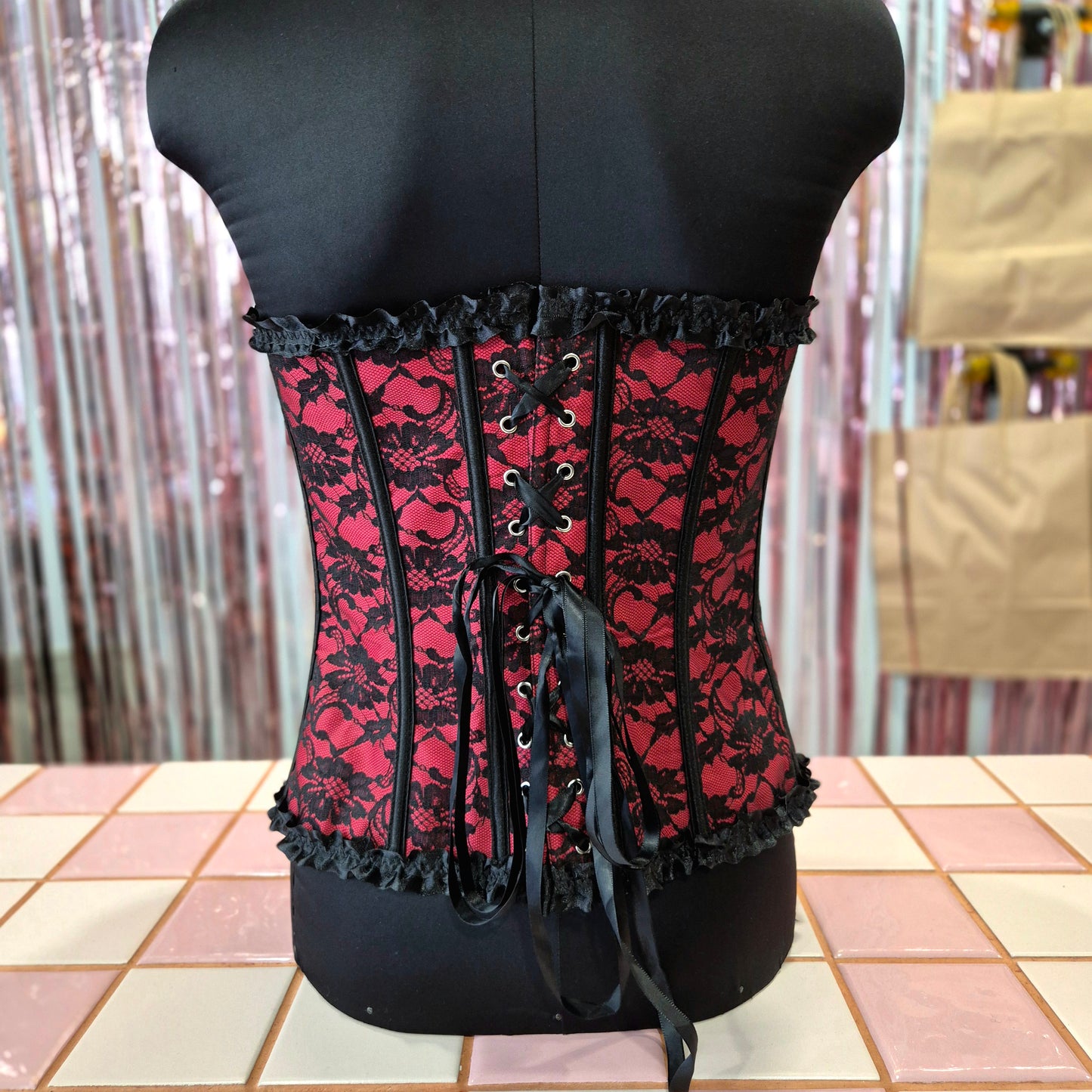 Brack and Red Corset