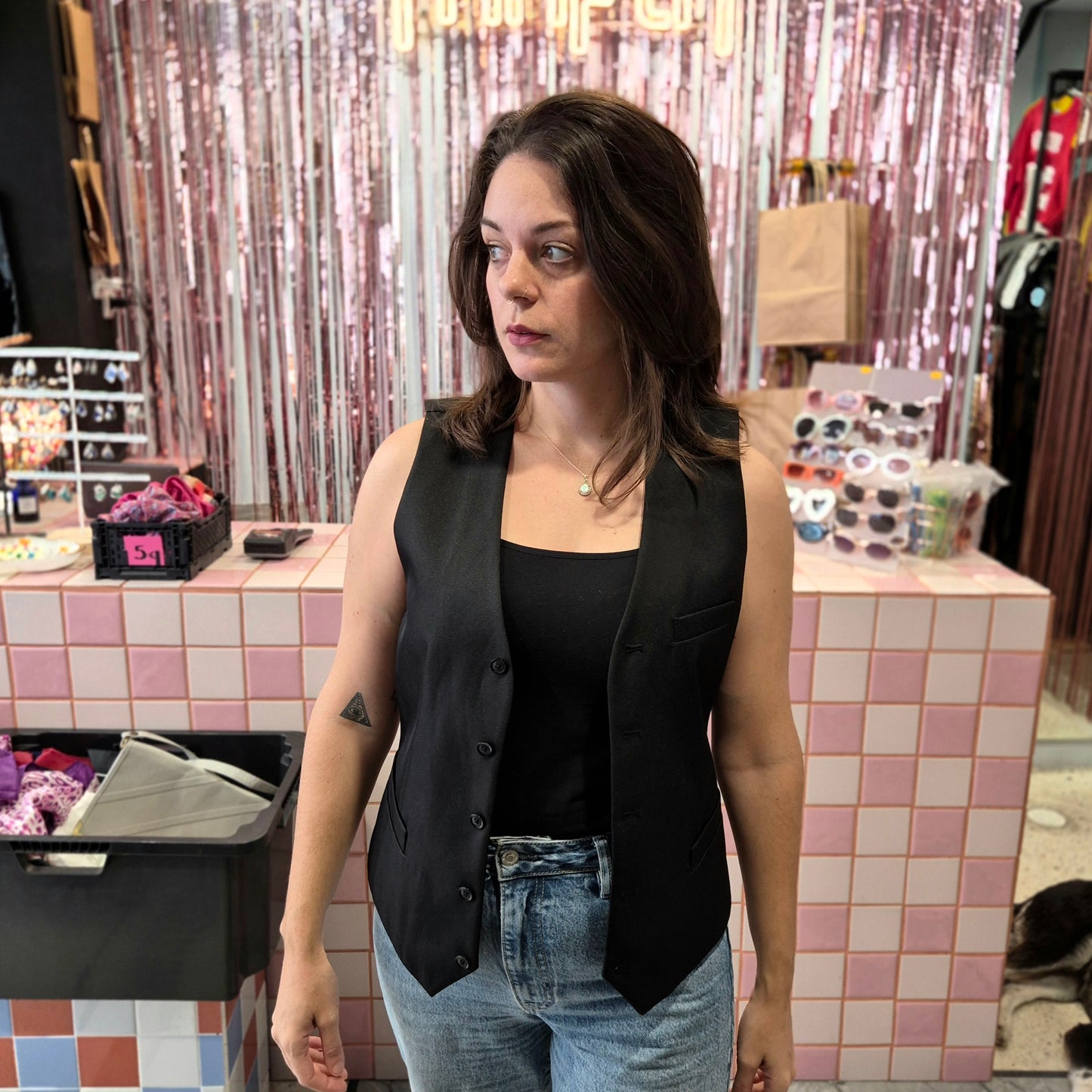Simple Black Vest