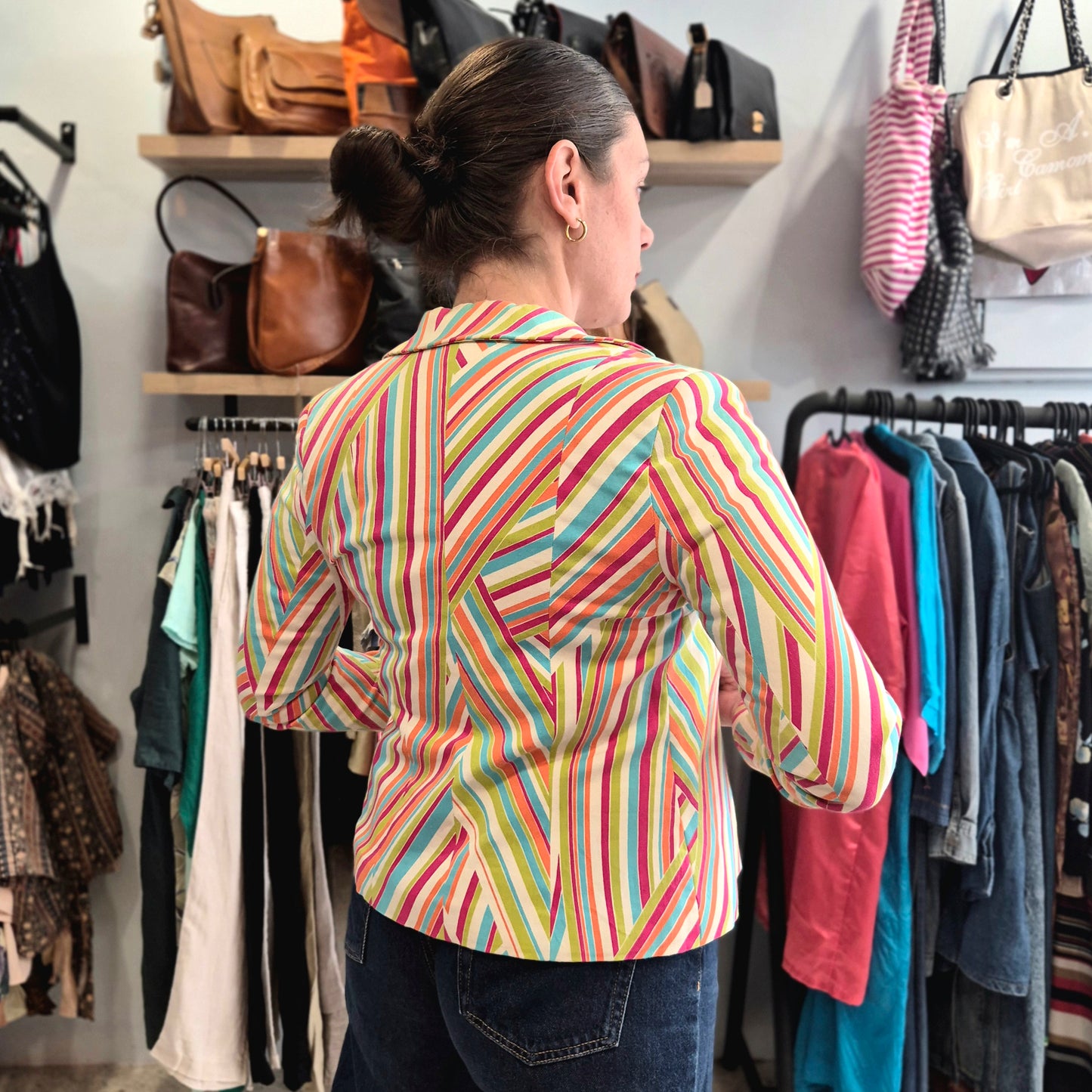 Colorful Stripped Blazer