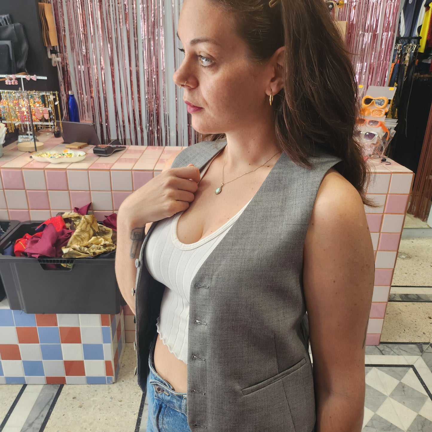 Elegant Grey Vest