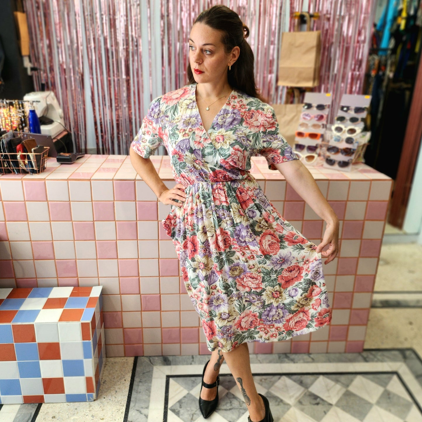Beautiful Vintage Floral Dress