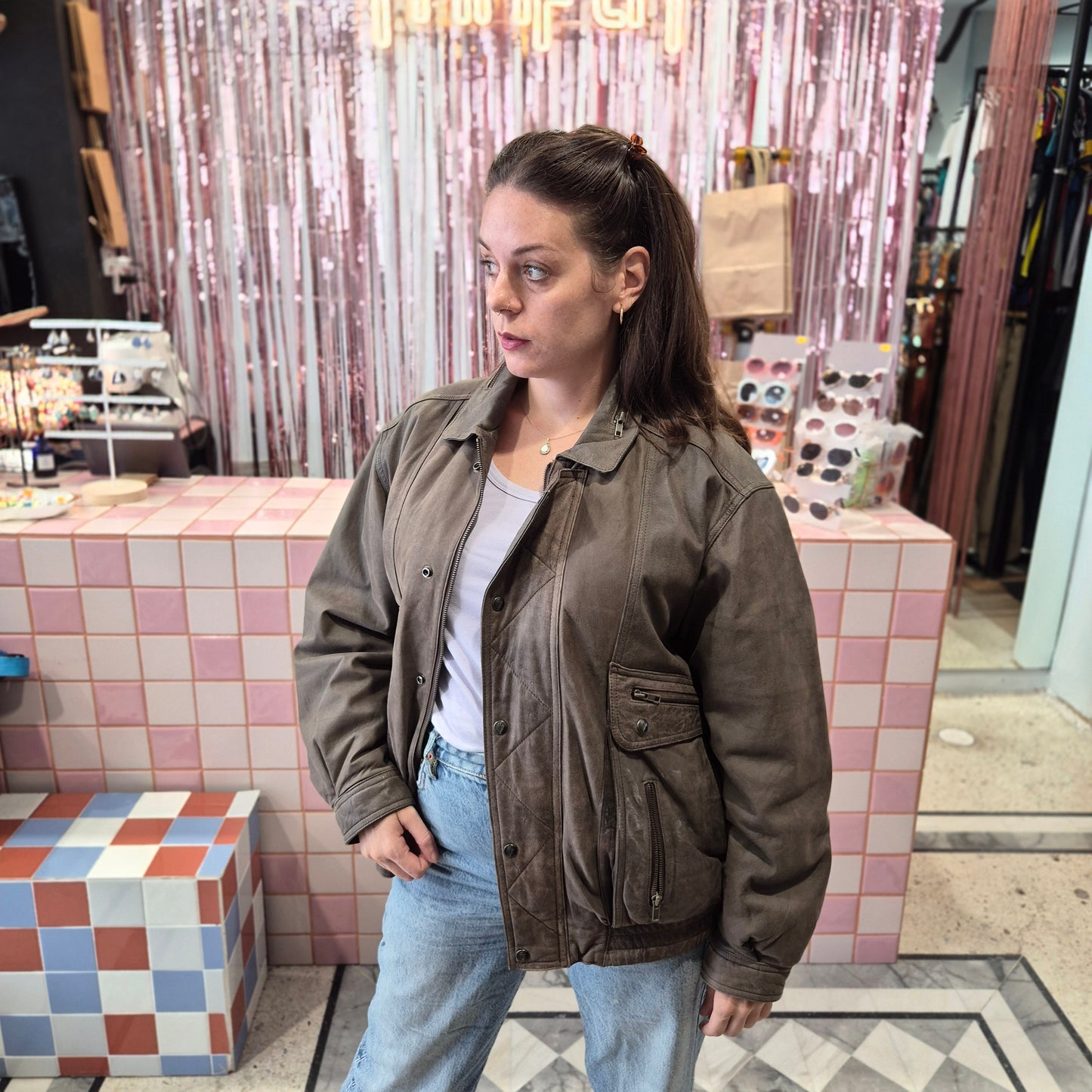 Leather Bomber jacket