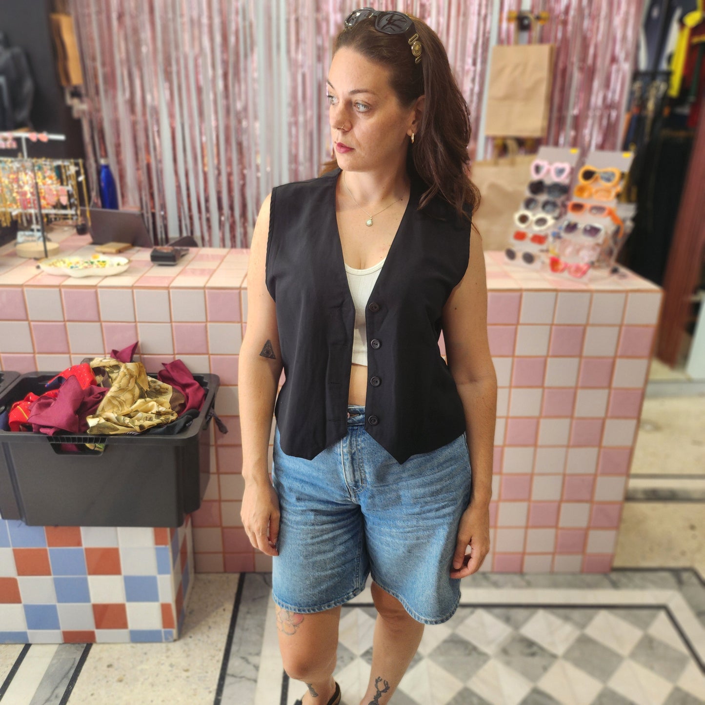 Simple Black Vest