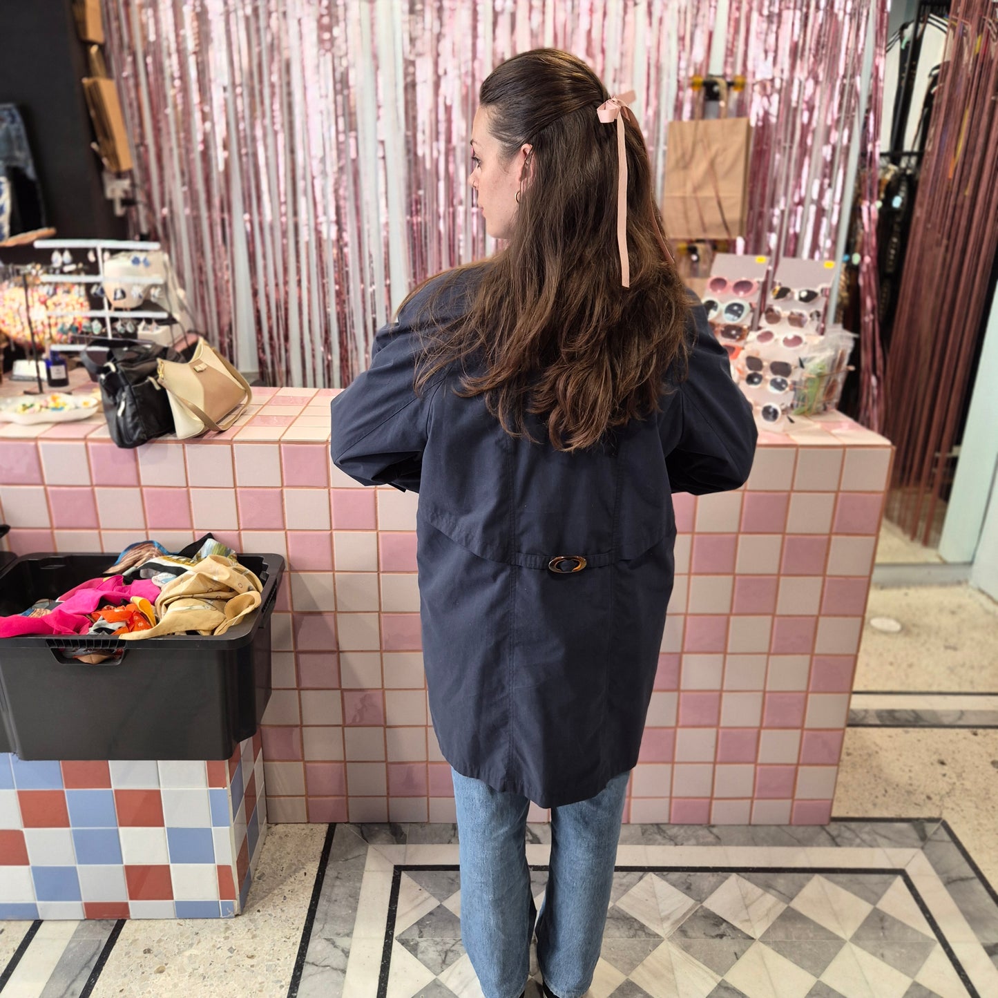 Cute Blue Trench Coat