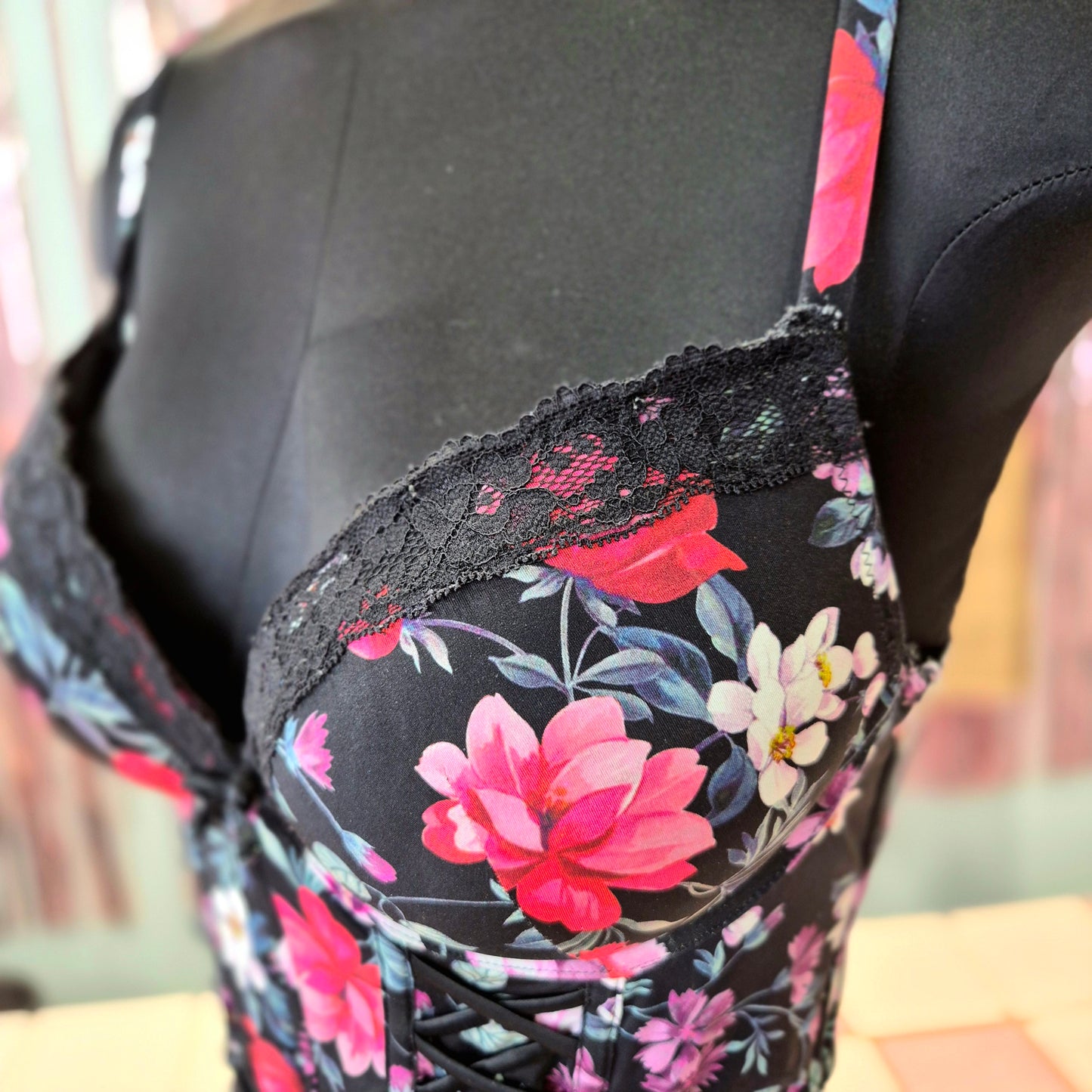 Floral Cropped Corset