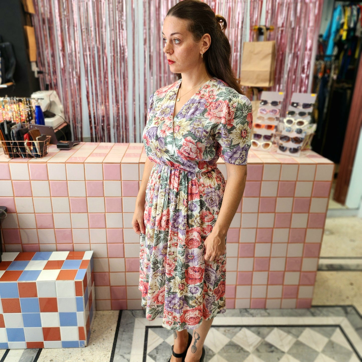 Beautiful Vintage Floral Dress