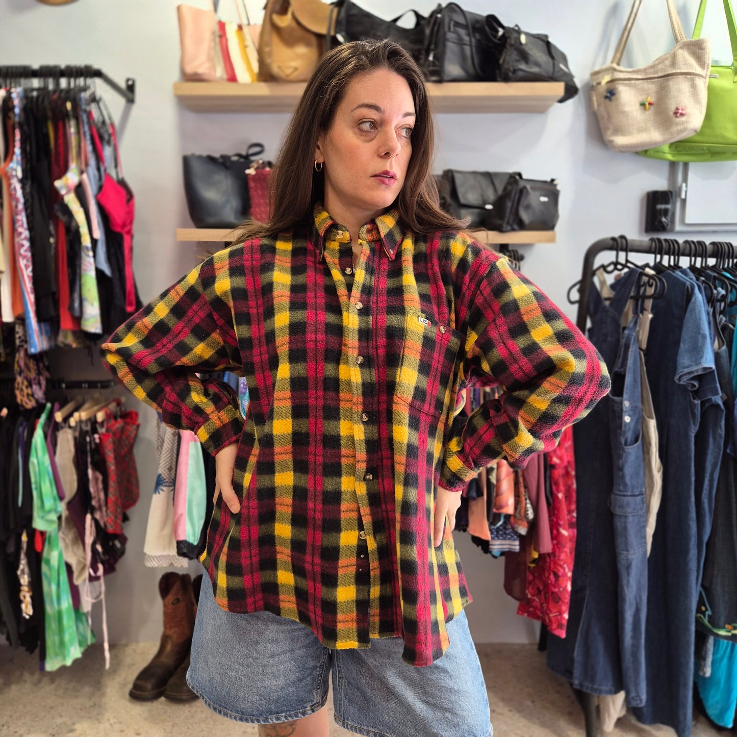Plaid Button Down Fleece