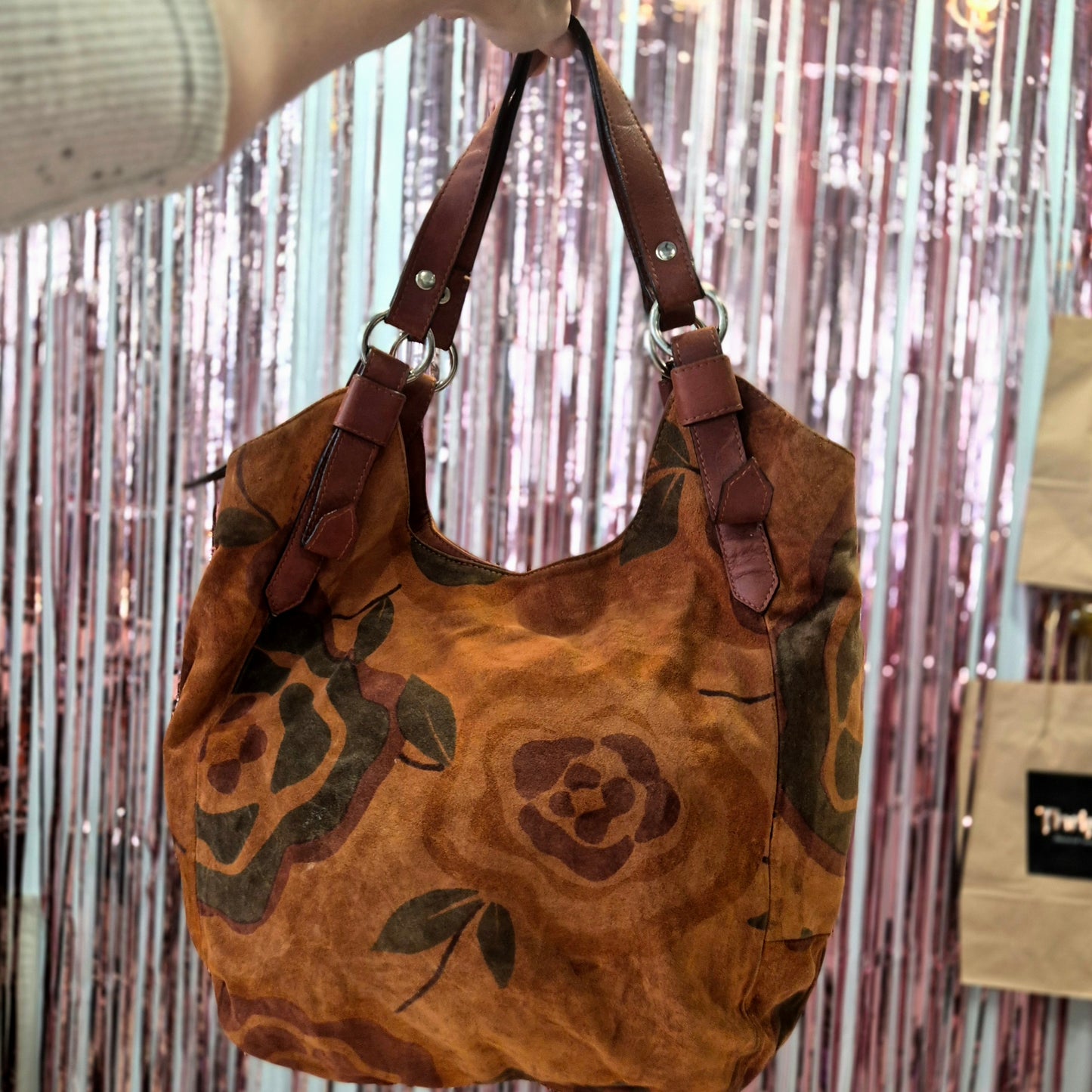 Vintage Suede Shoulder Bag