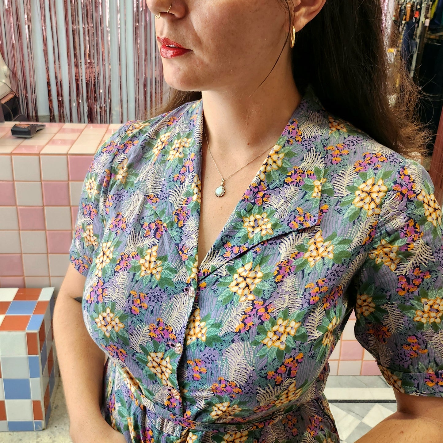 Vintage Patterned Dress