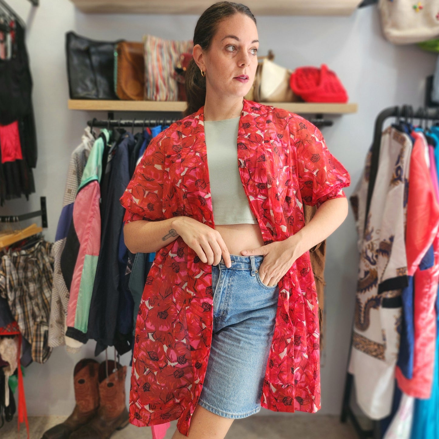 Chiffon Floral Duster
