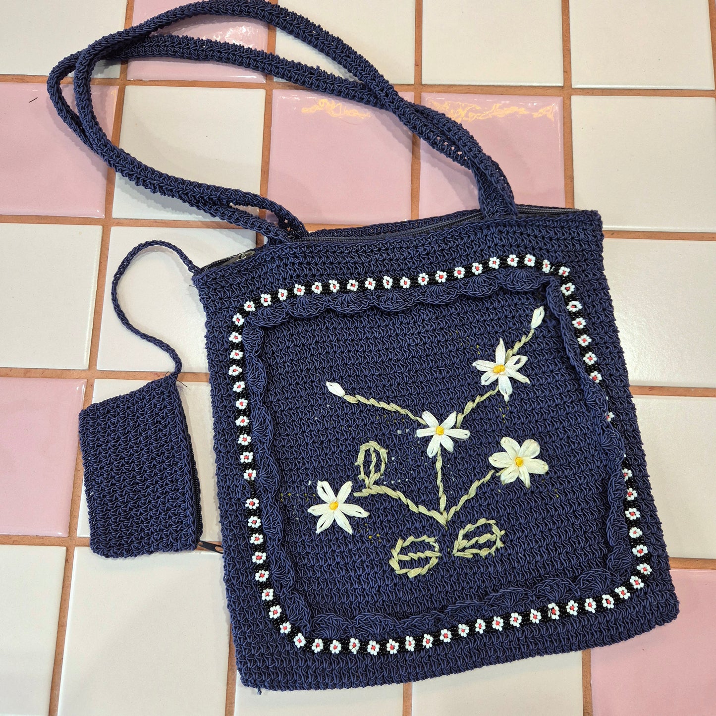Cute Beaded Crossbody Bag