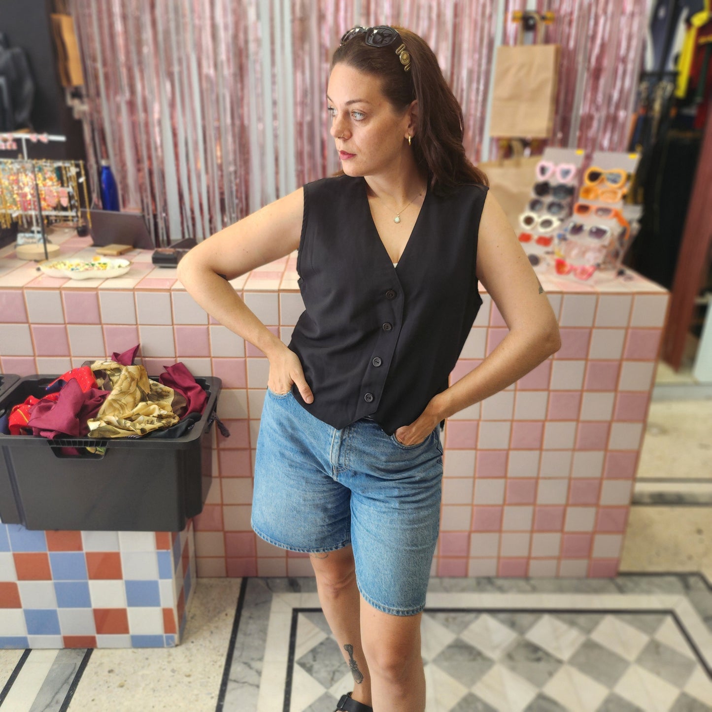 Simple Black Vest