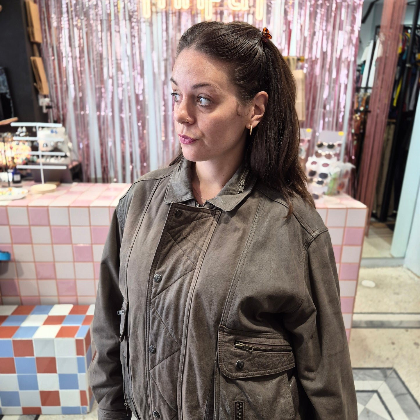 Leather Bomber jacket