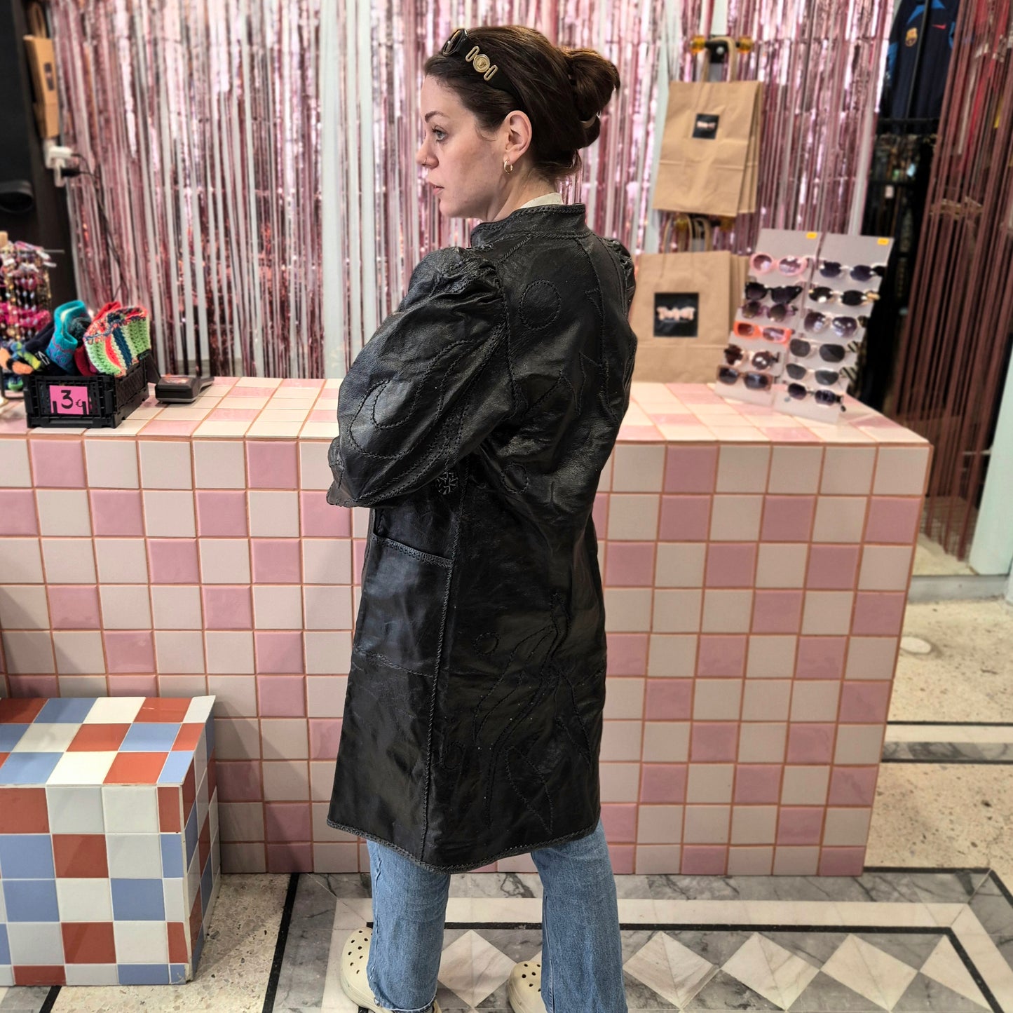 Stunning Detailed Leather Coat