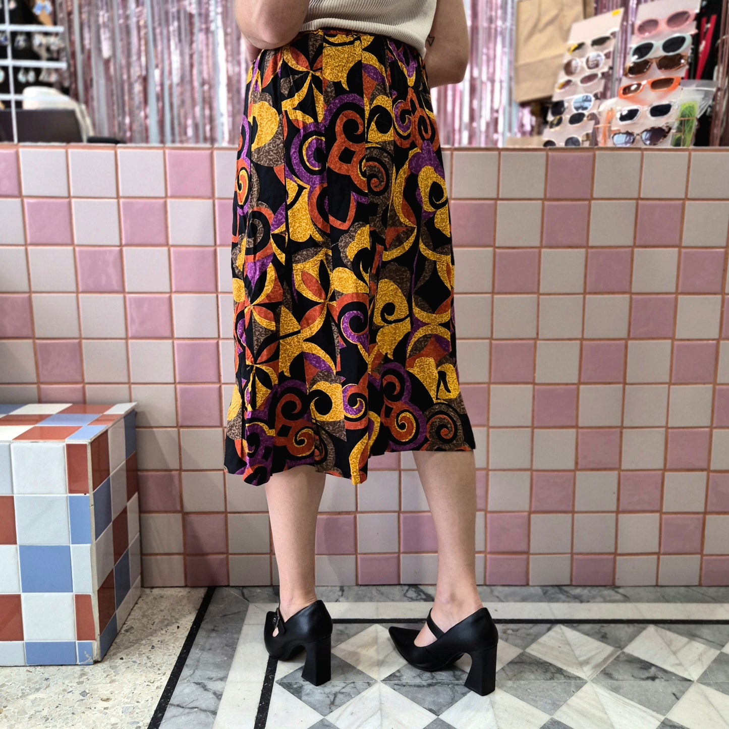 Vintage Patterned Skirt