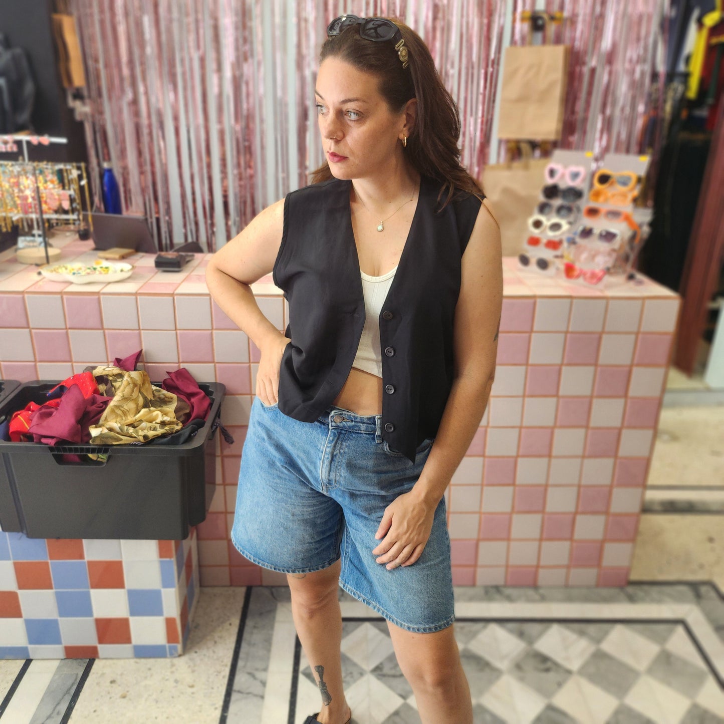 Simple Black Vest