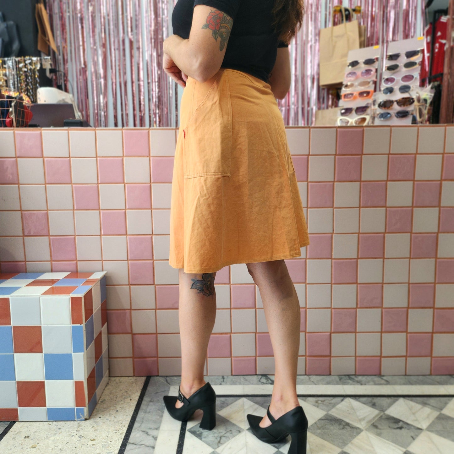 Denim Wrap Skirt