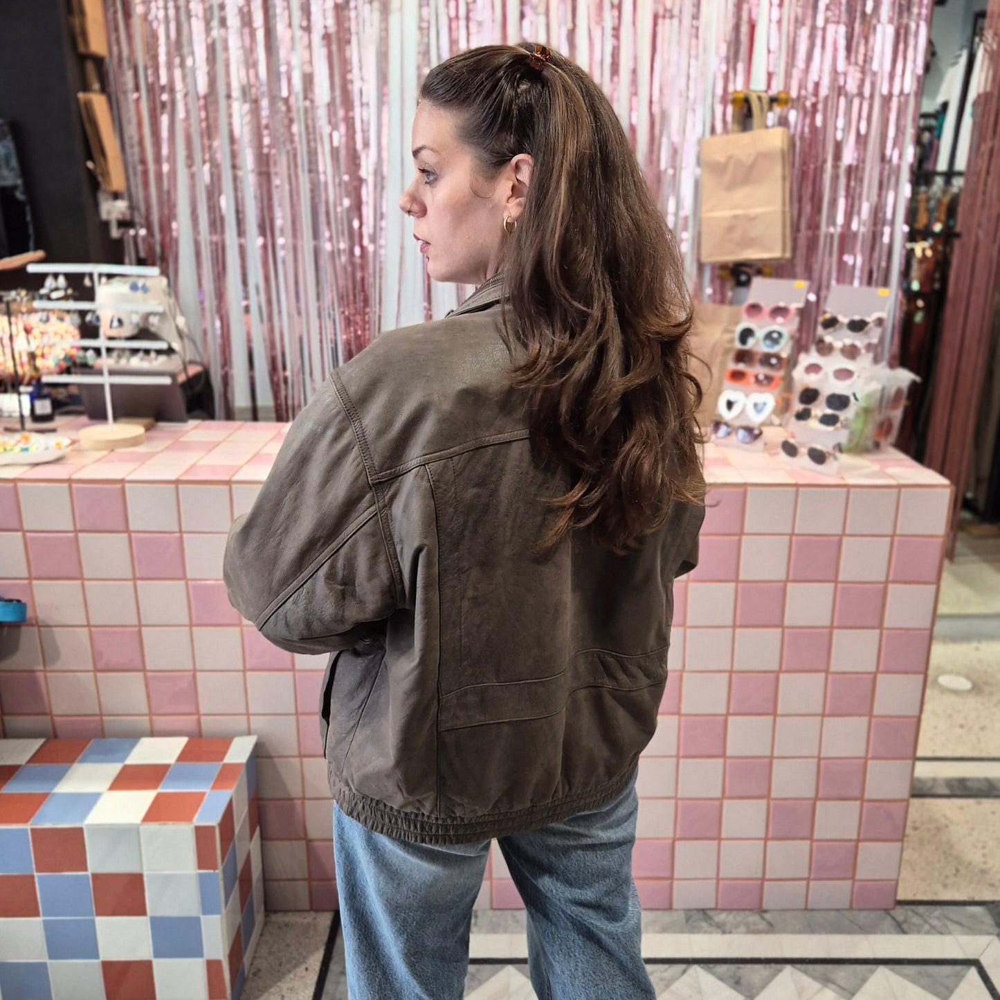 Leather Bomber jacket
