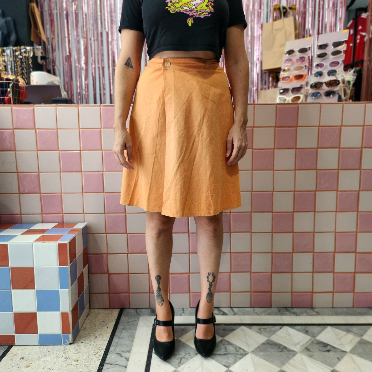 Denim Wrap Skirt