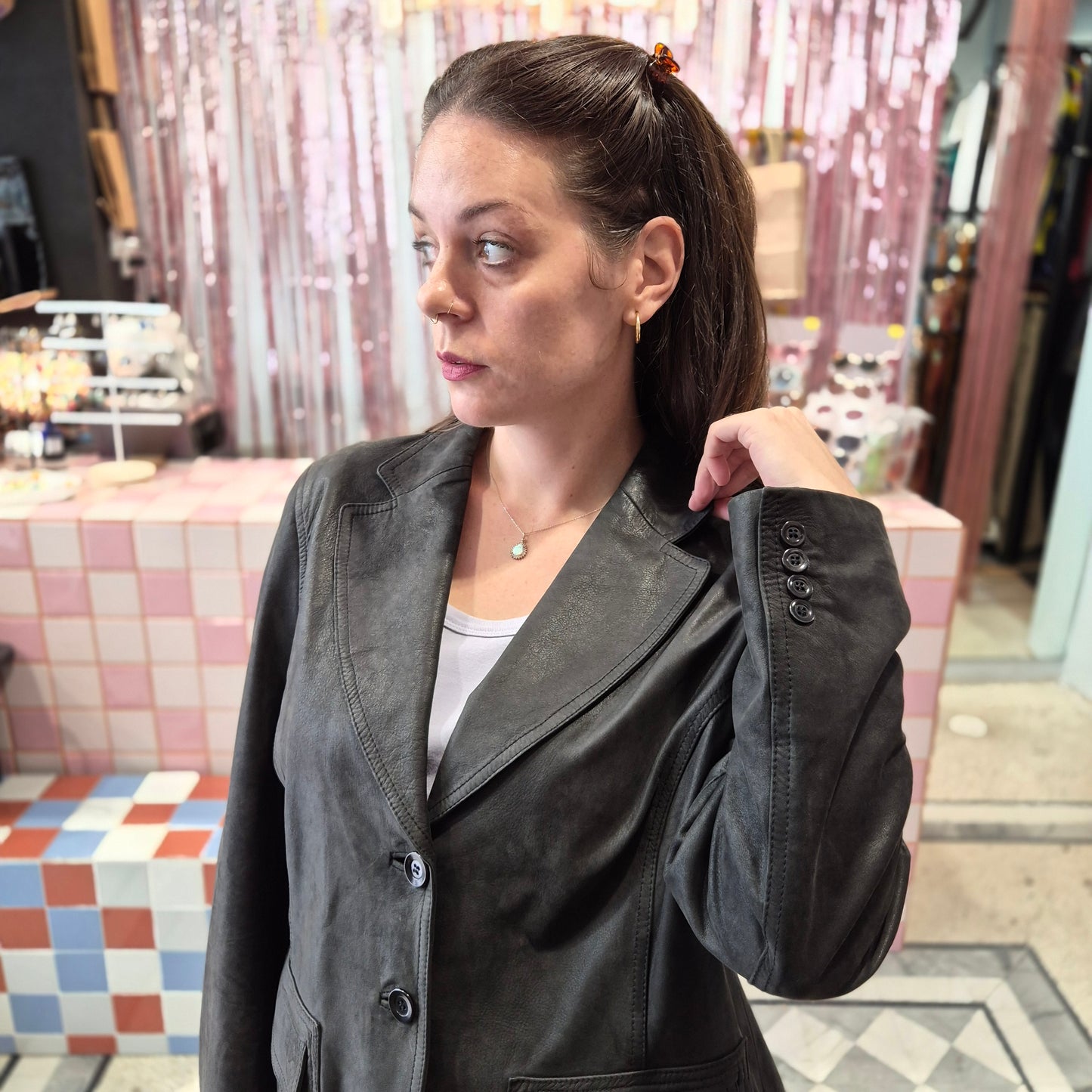 Leather Blazer
