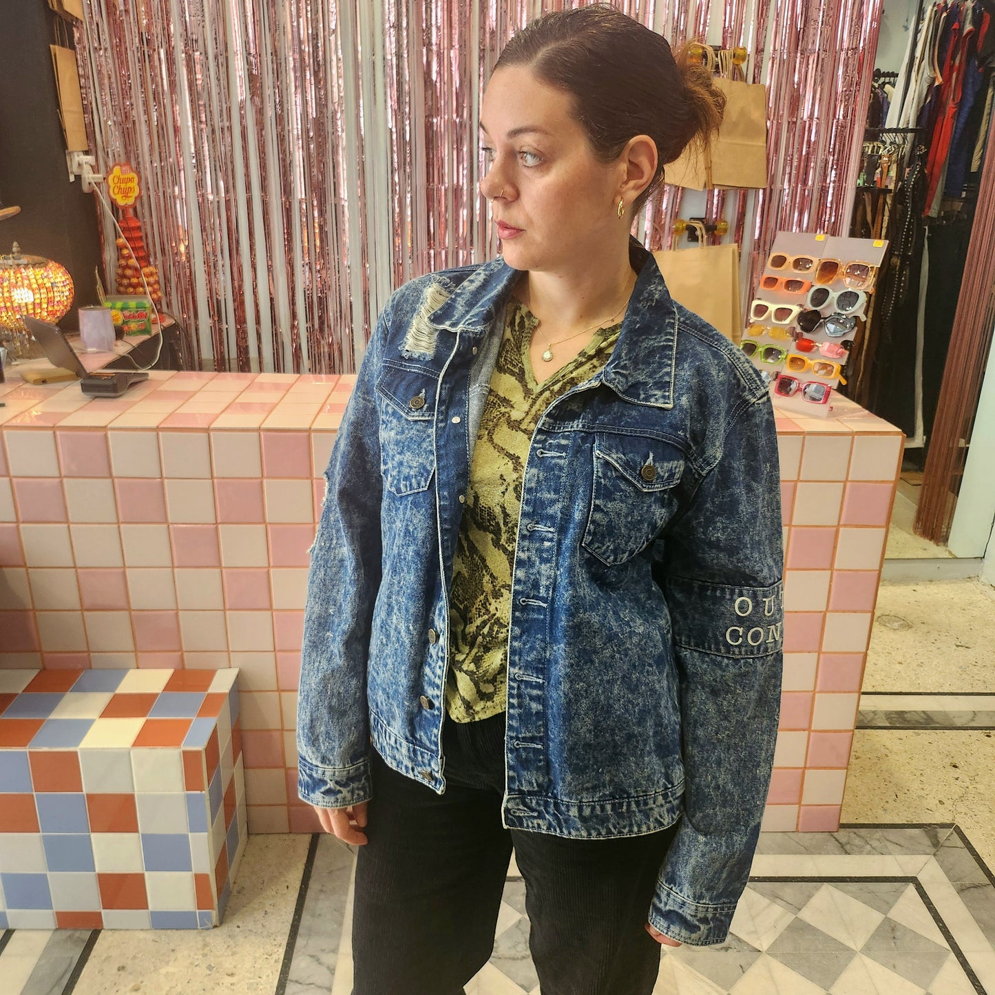 Distressed Denim Jacket