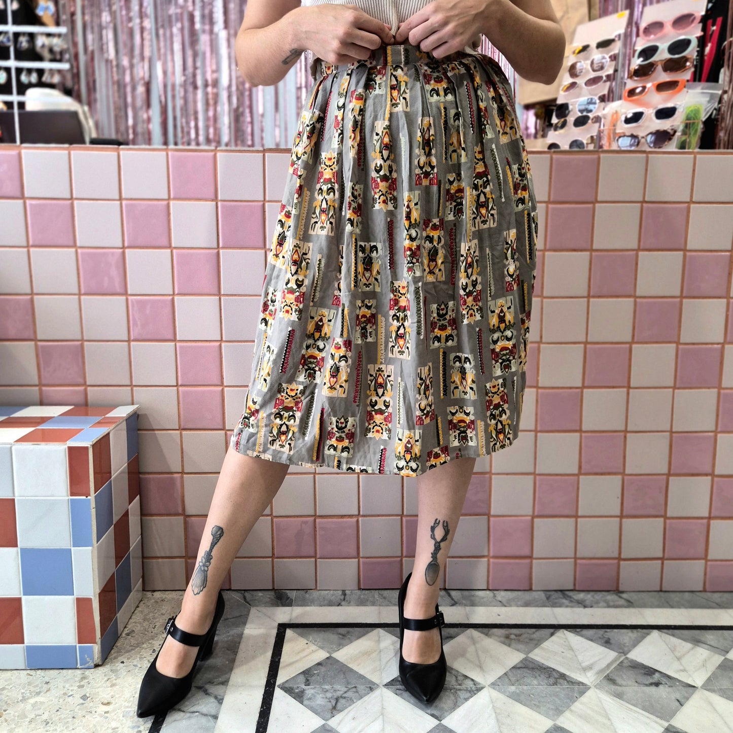 Vintage Pleated Skirt