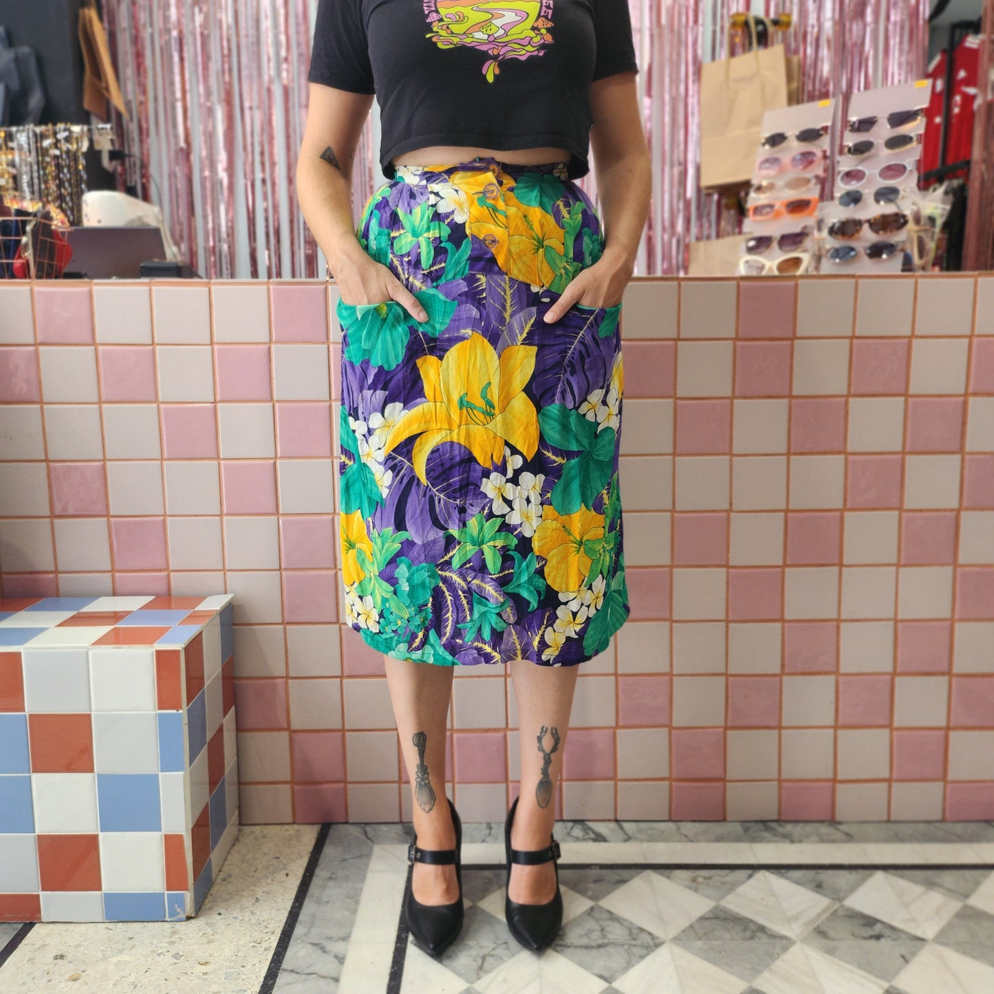 Vintage Floral Skirt