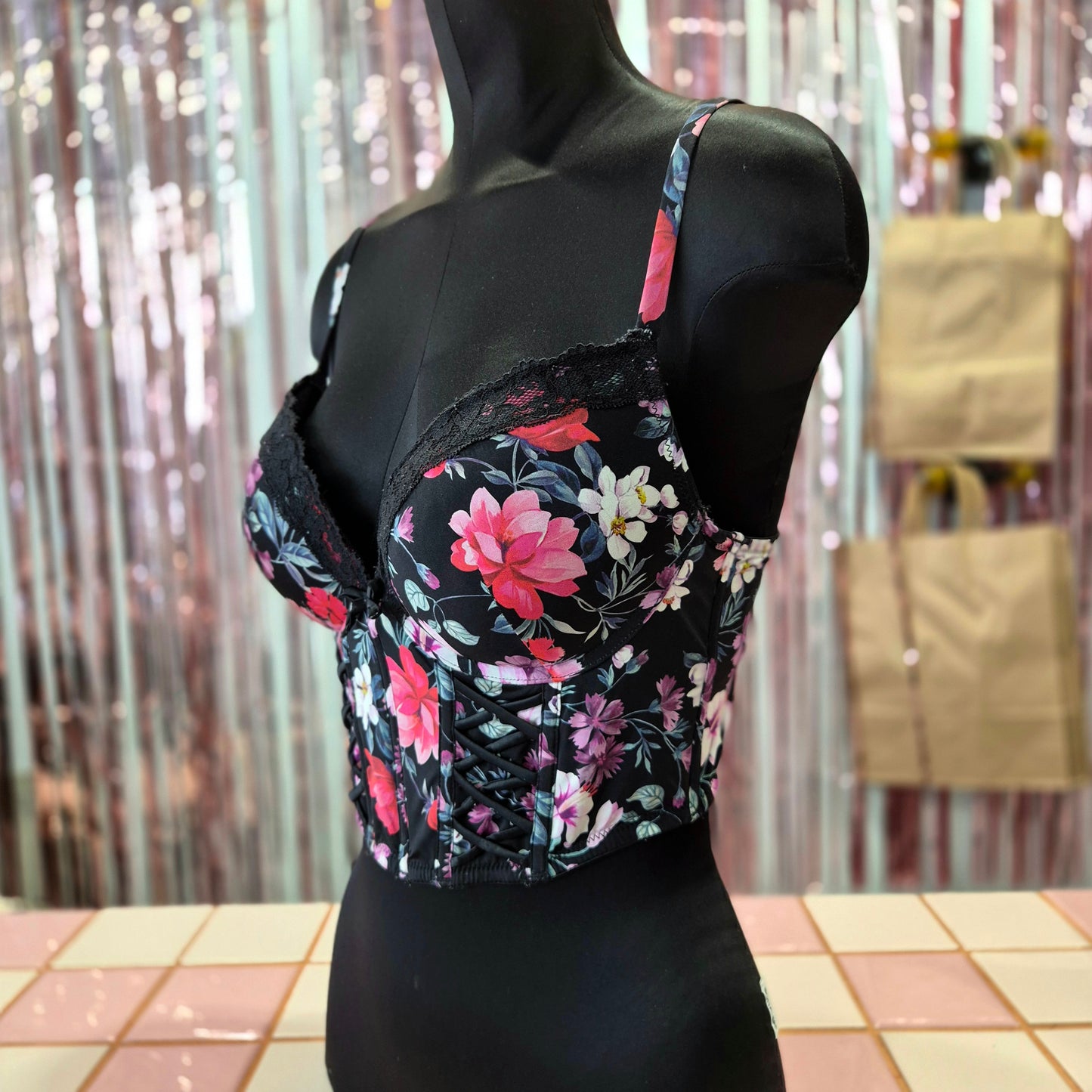 Floral Cropped Corset