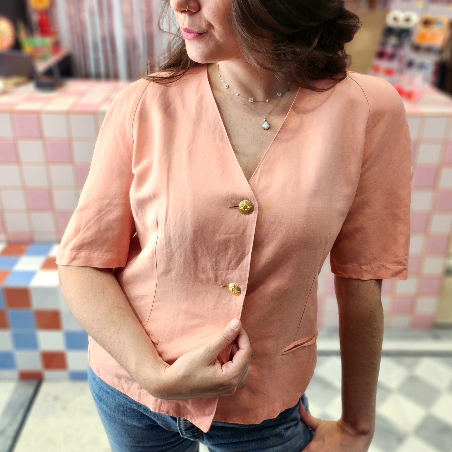 Classy 100% Linen Top