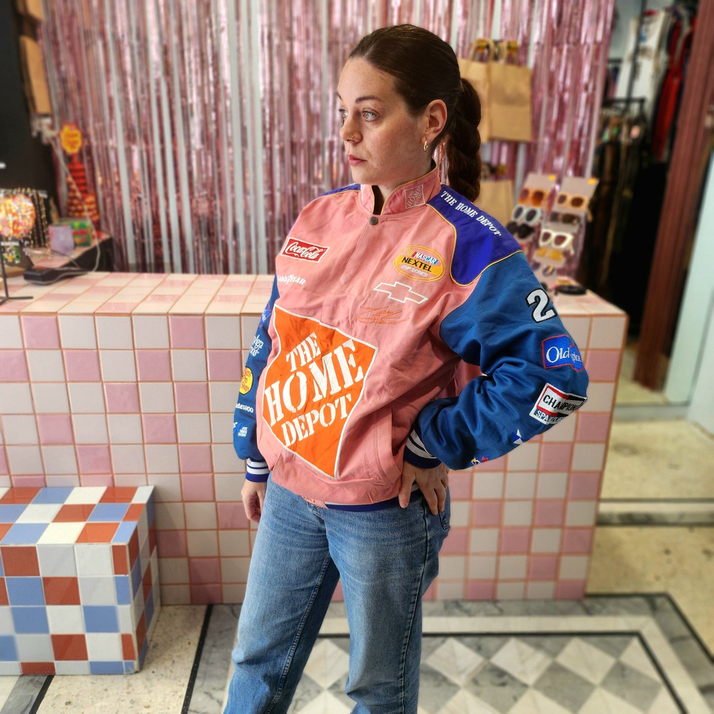 NASCAR re-worked Jacket Home Depot Pink