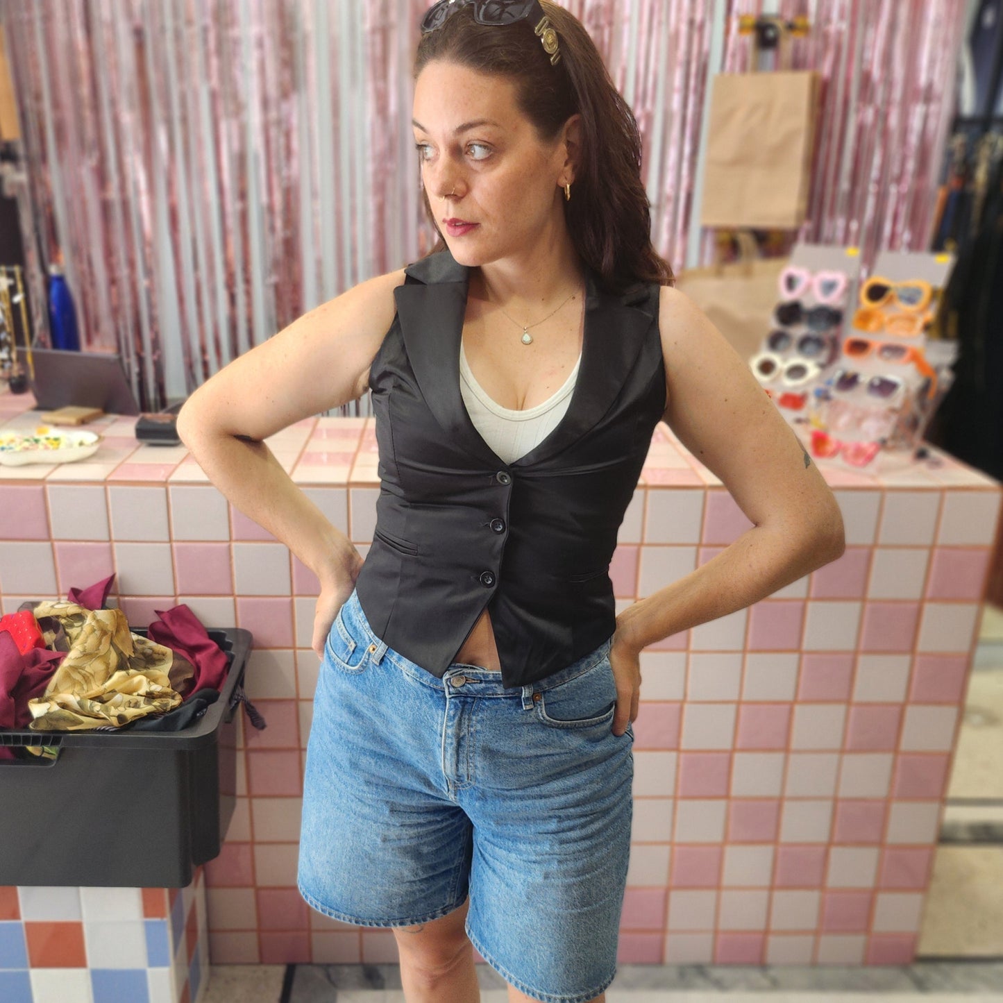 Cute Satin Vest