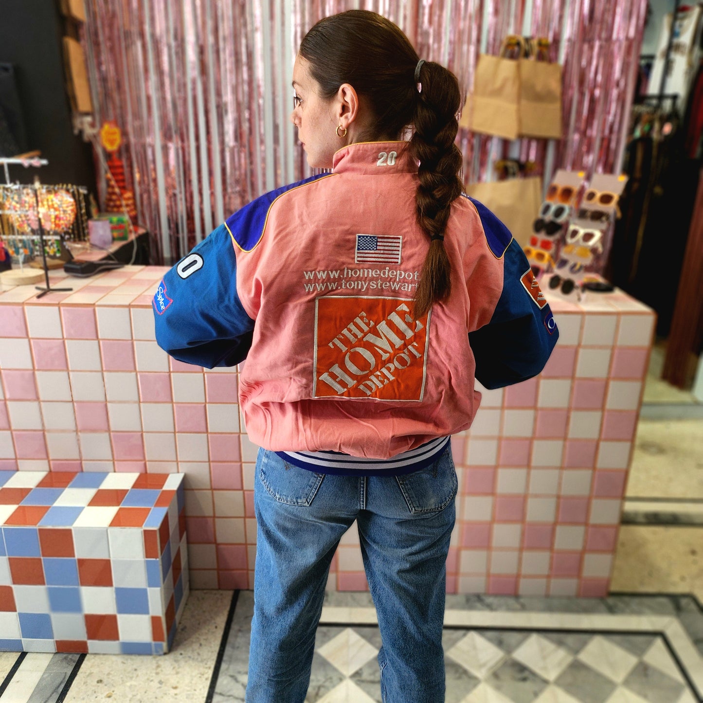 NASCAR re-worked Jacket Home Depot Pink