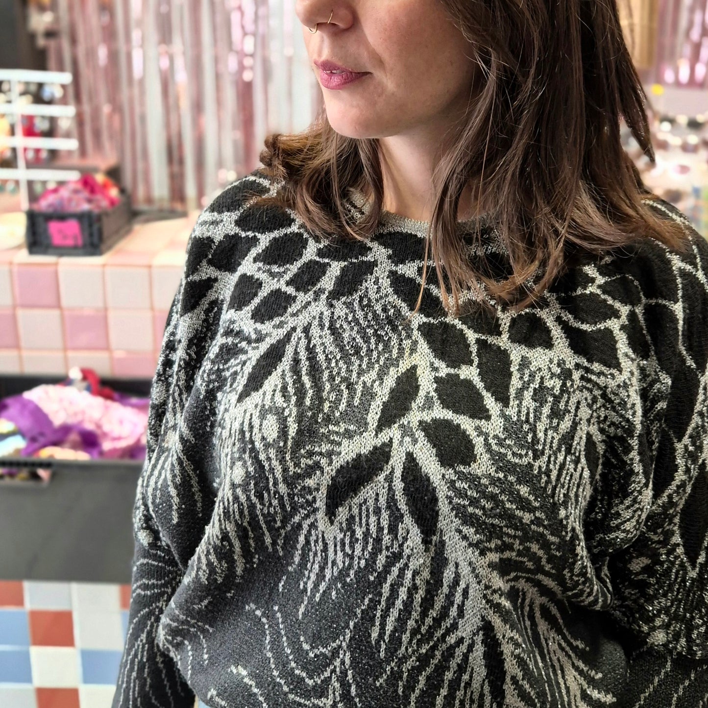 Knitted Top with Silver Details