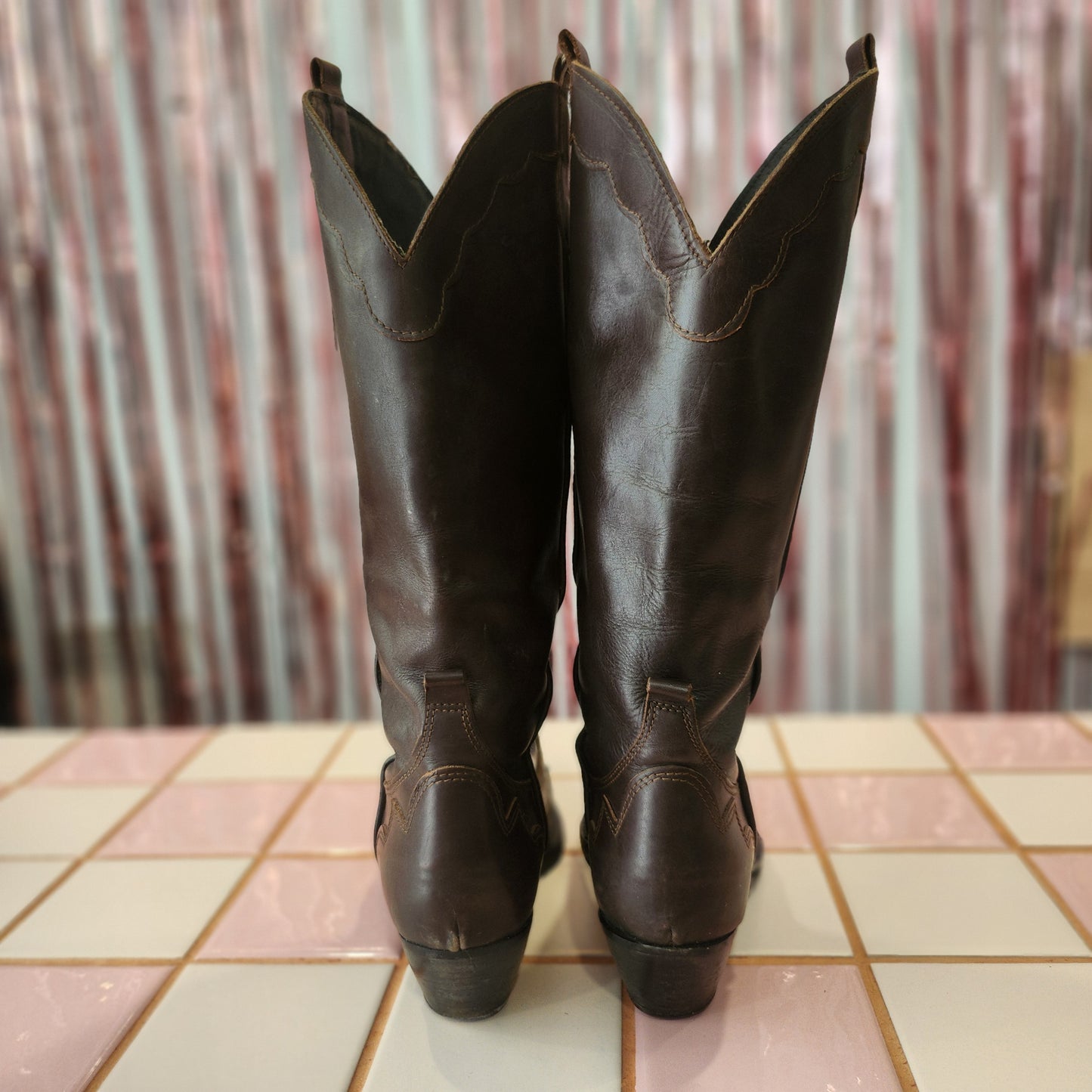 Brown Detailed Cowboy Boots