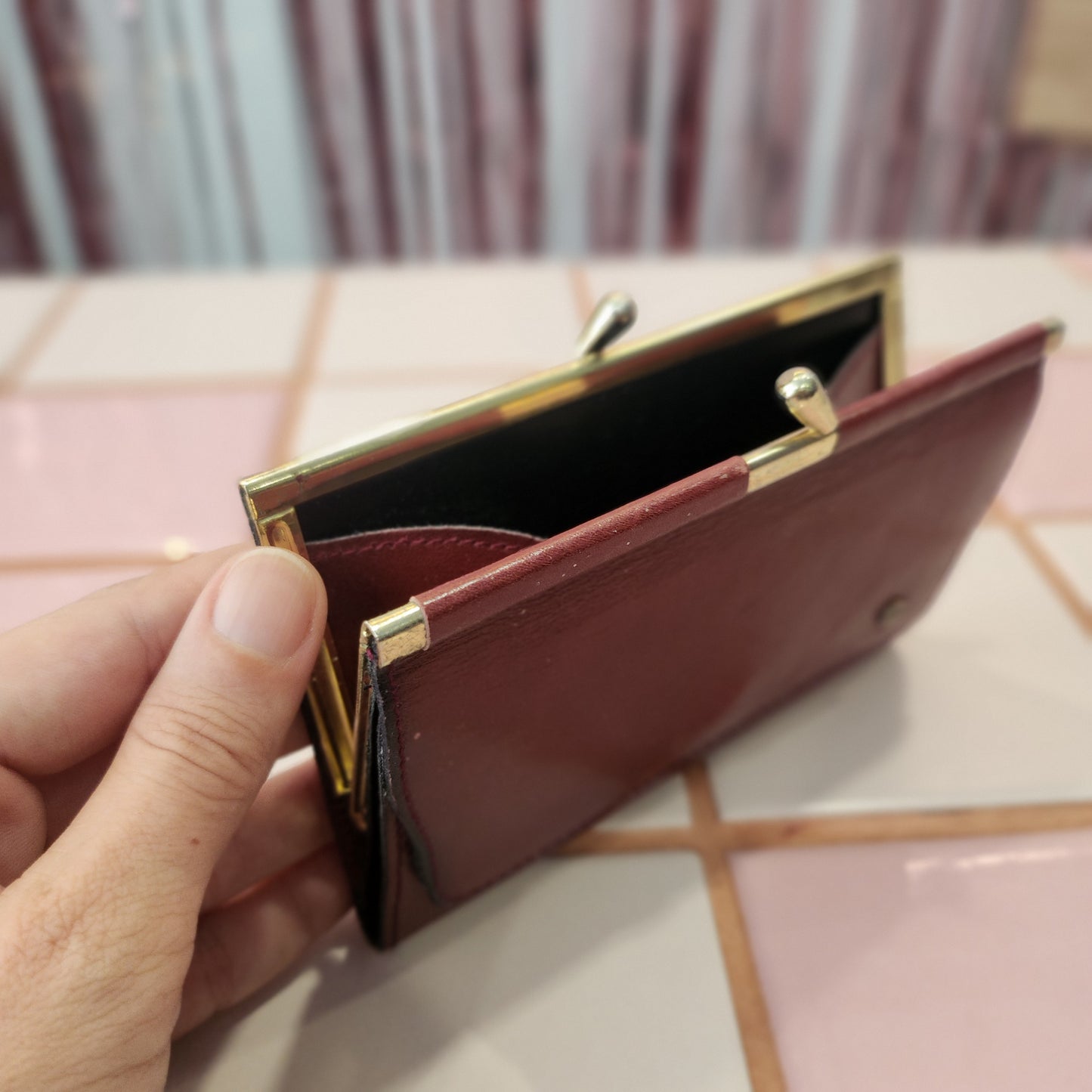 Vintage Leather Red Wallet