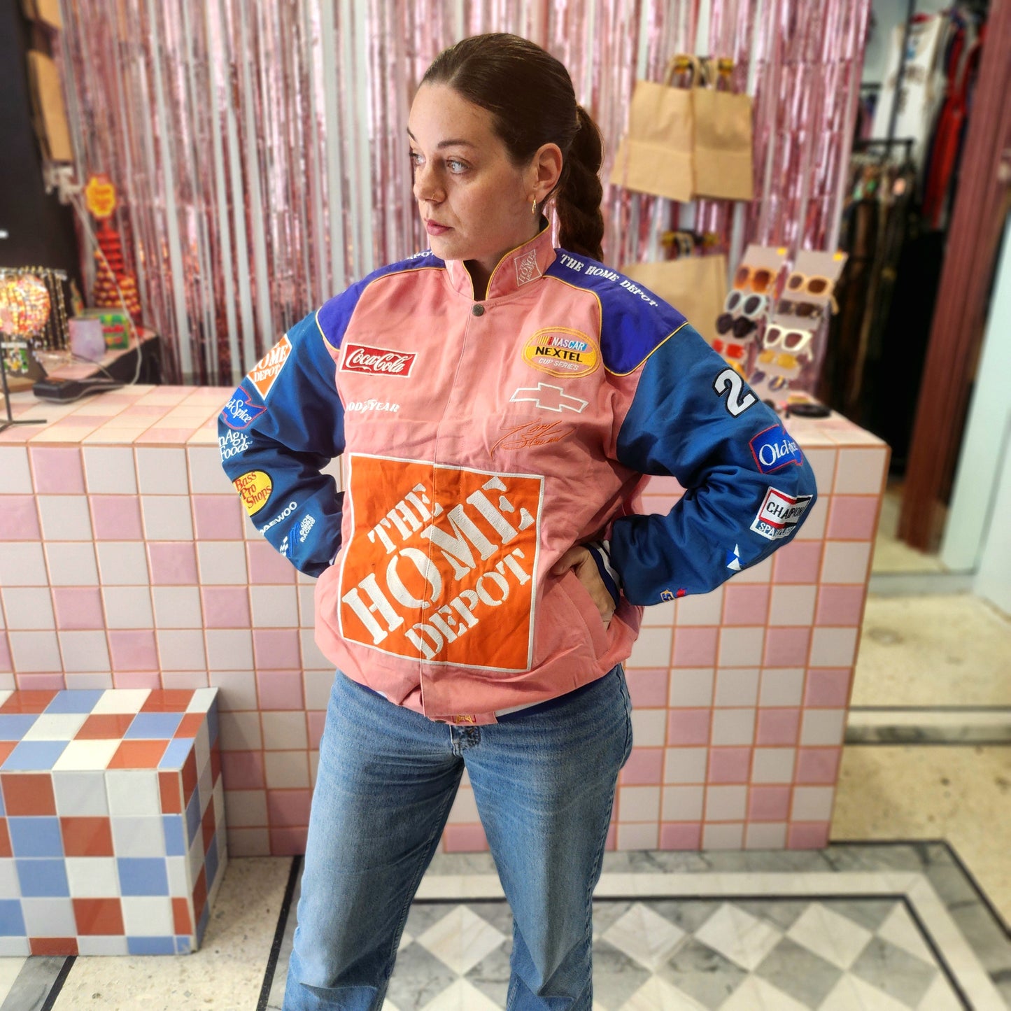 NASCAR re-worked Jacket Home Depot Pink