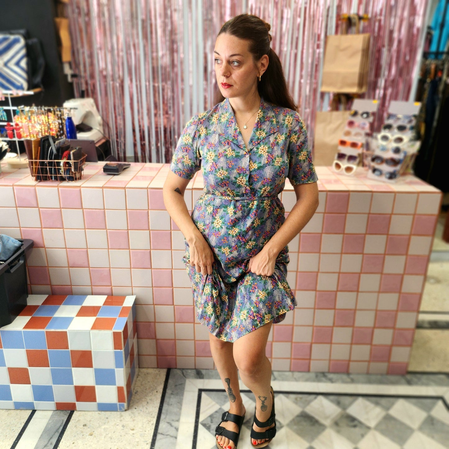 Vintage Patterned Dress