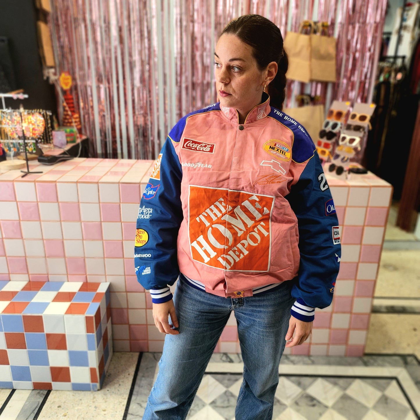 NASCAR re-worked Jacket Home Depot Pink