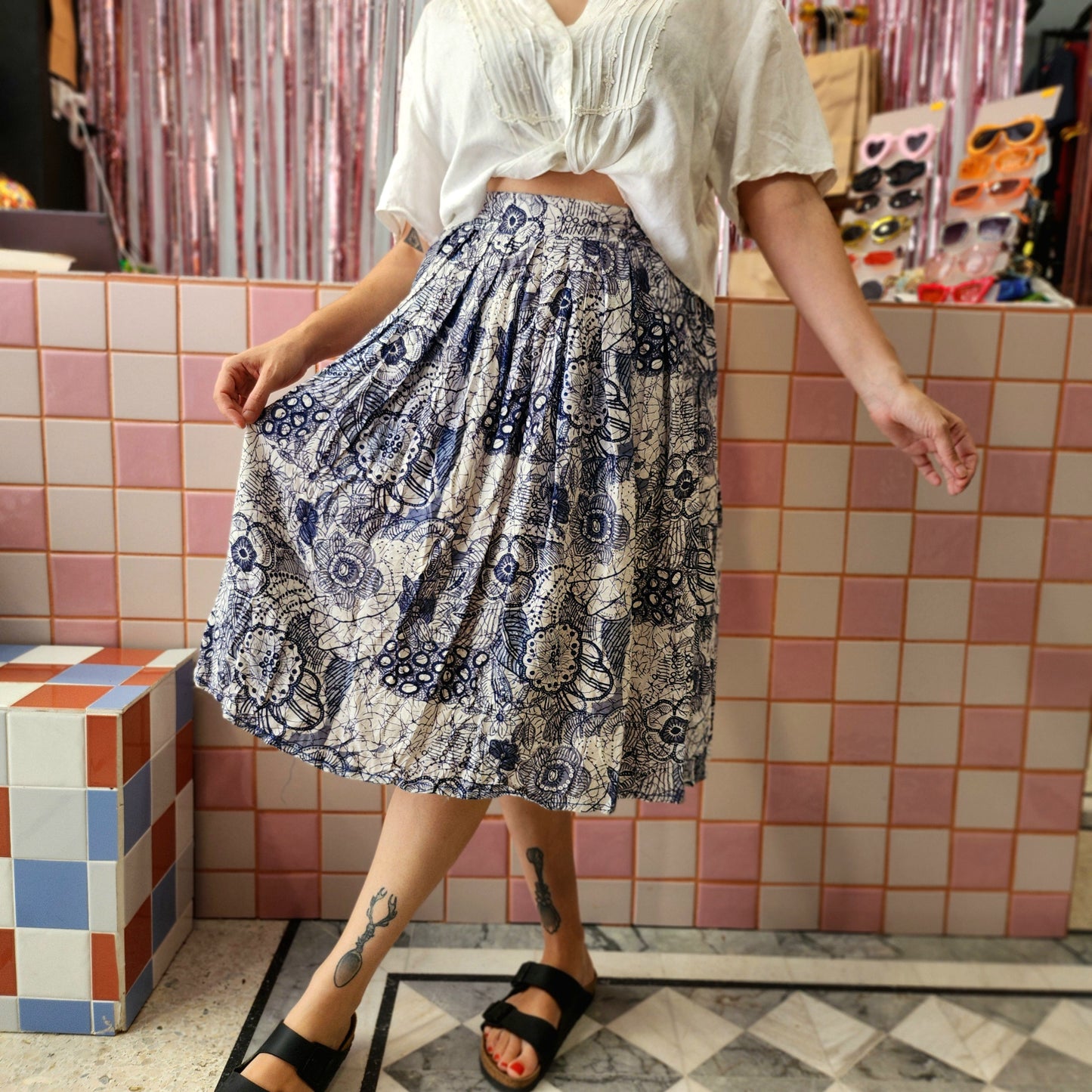 Vintage Patterned Skirt