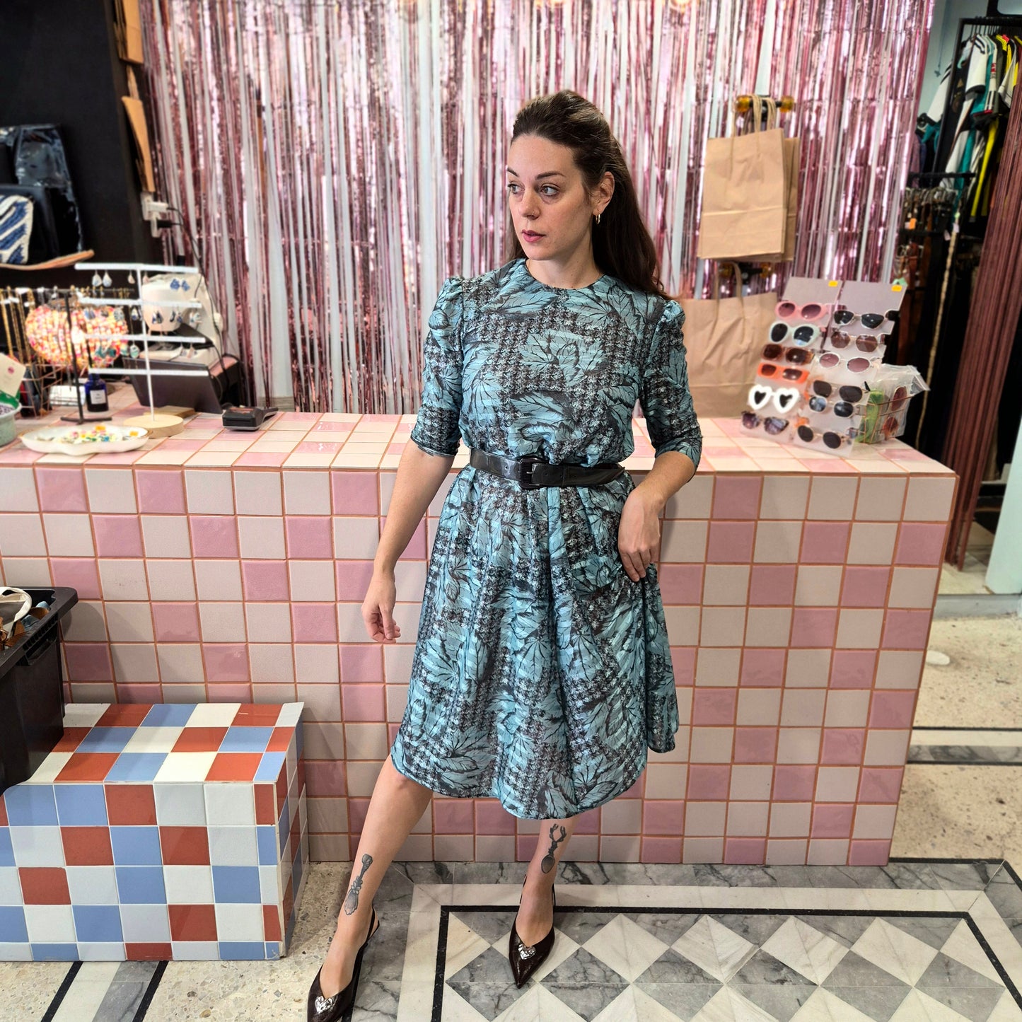 Vintage Patterned Dress