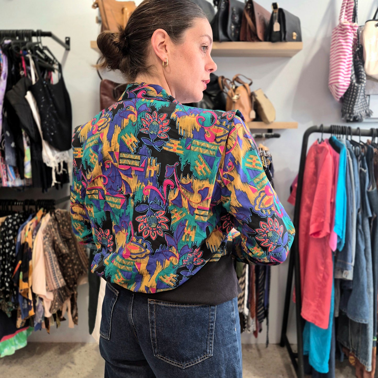 80's Patterned Blazer Shirt