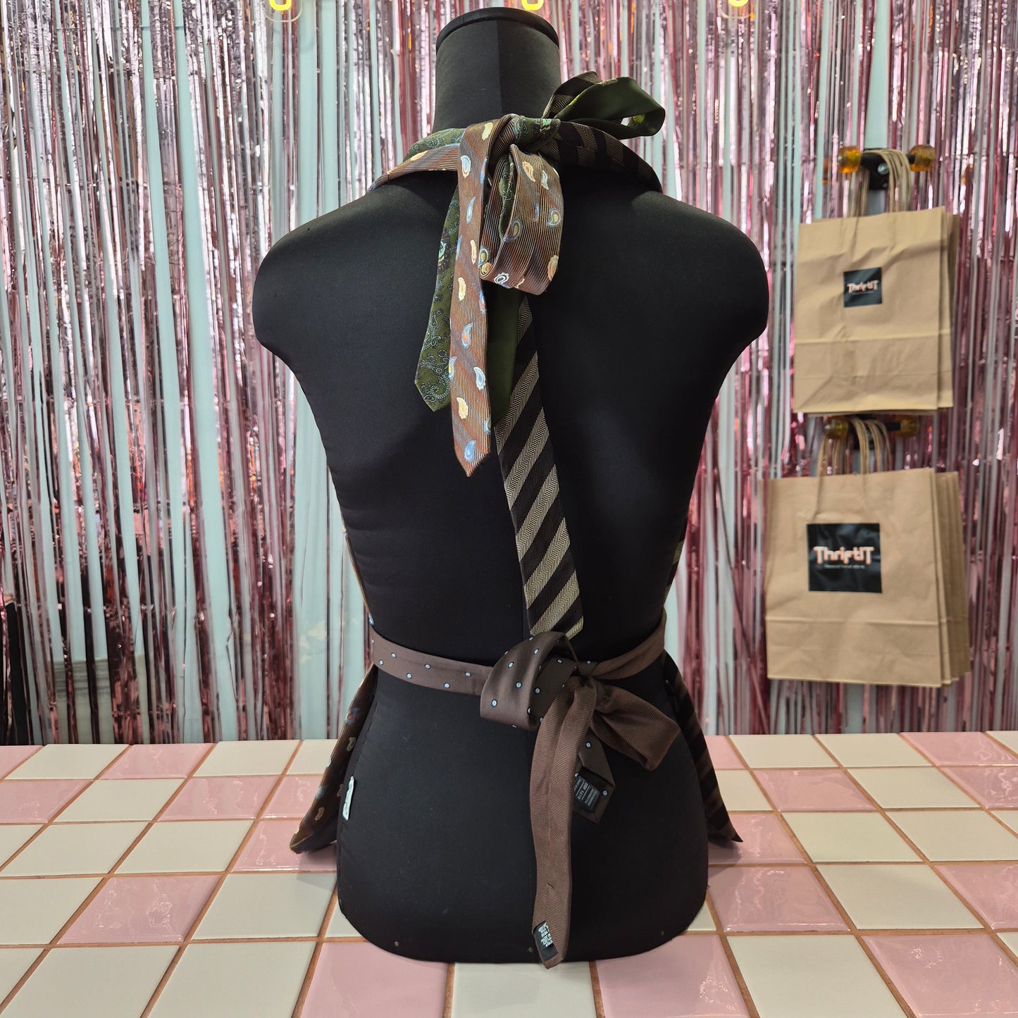 Upcycled Tie Halter Top