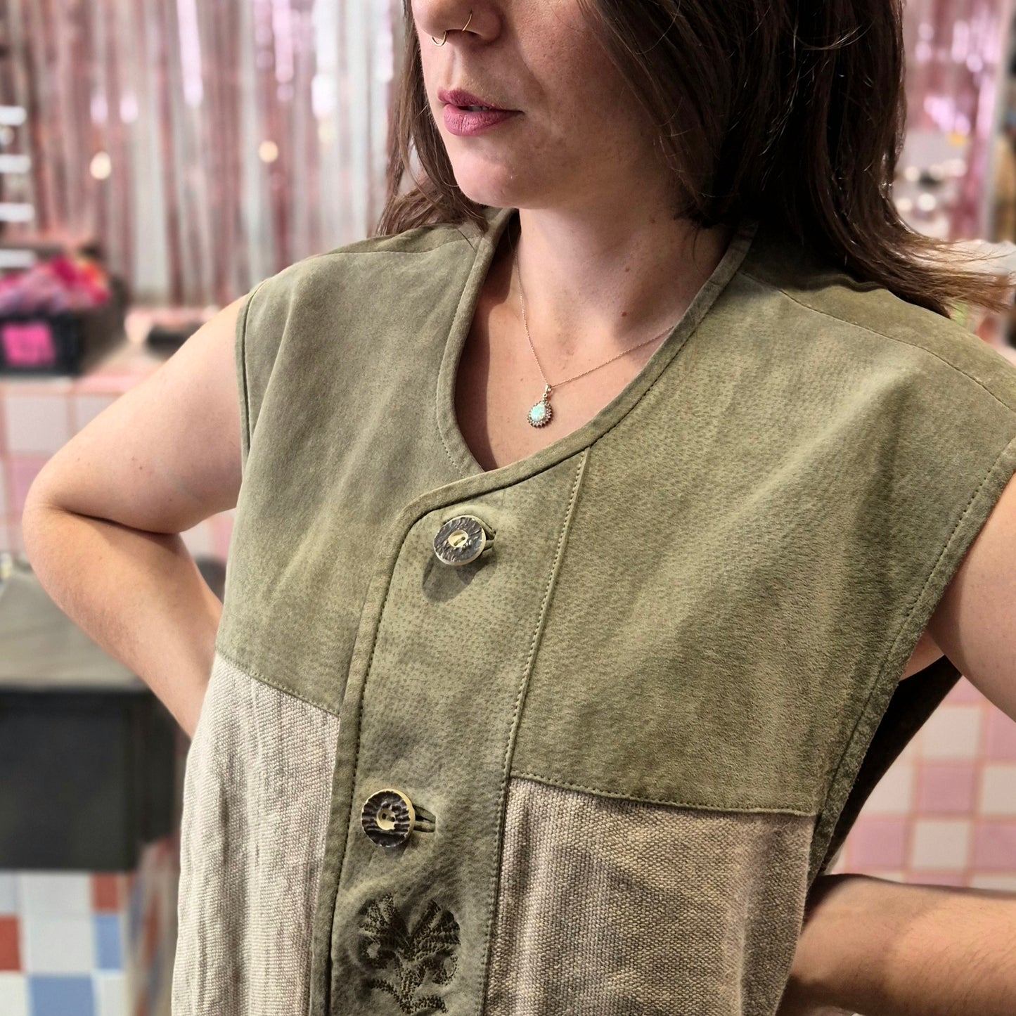 Detailed Leather Vest
